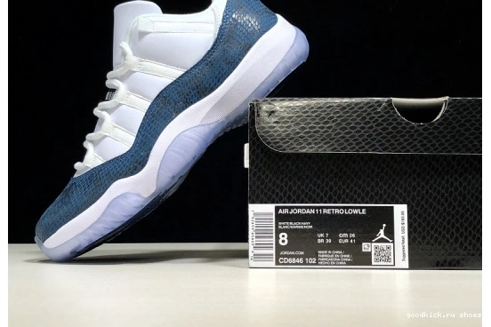 Jordan 11 'Blue Snakeskin' Air Low CD6846-102 CD6846-102 0303
